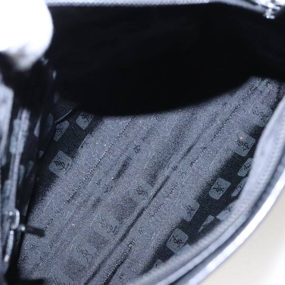 SAINT LAURENT Shoulder Bag PVCCanvas Black Gold Auth yk15945 - Picture 15 of 16